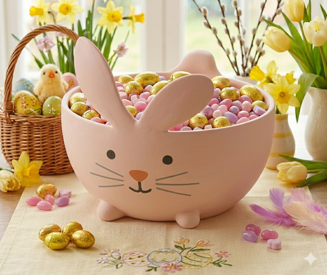 Tazón Conejito de Pascua – Dulce y Funcional - Imagen 3