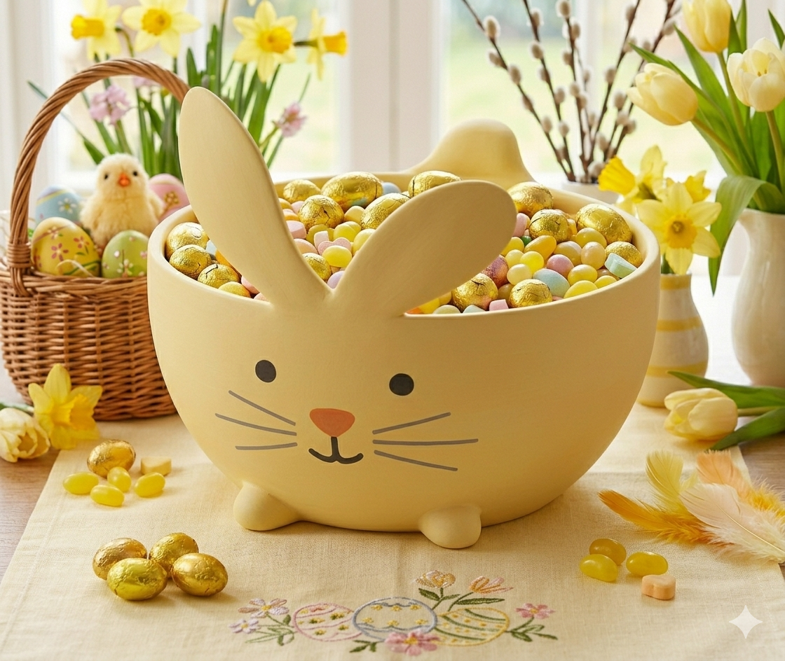 Tazón Conejito de Pascua – Dulce y Funcional - Imagen 4