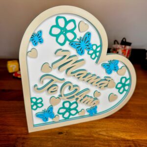 Mama Te Amo - Placa Corazon