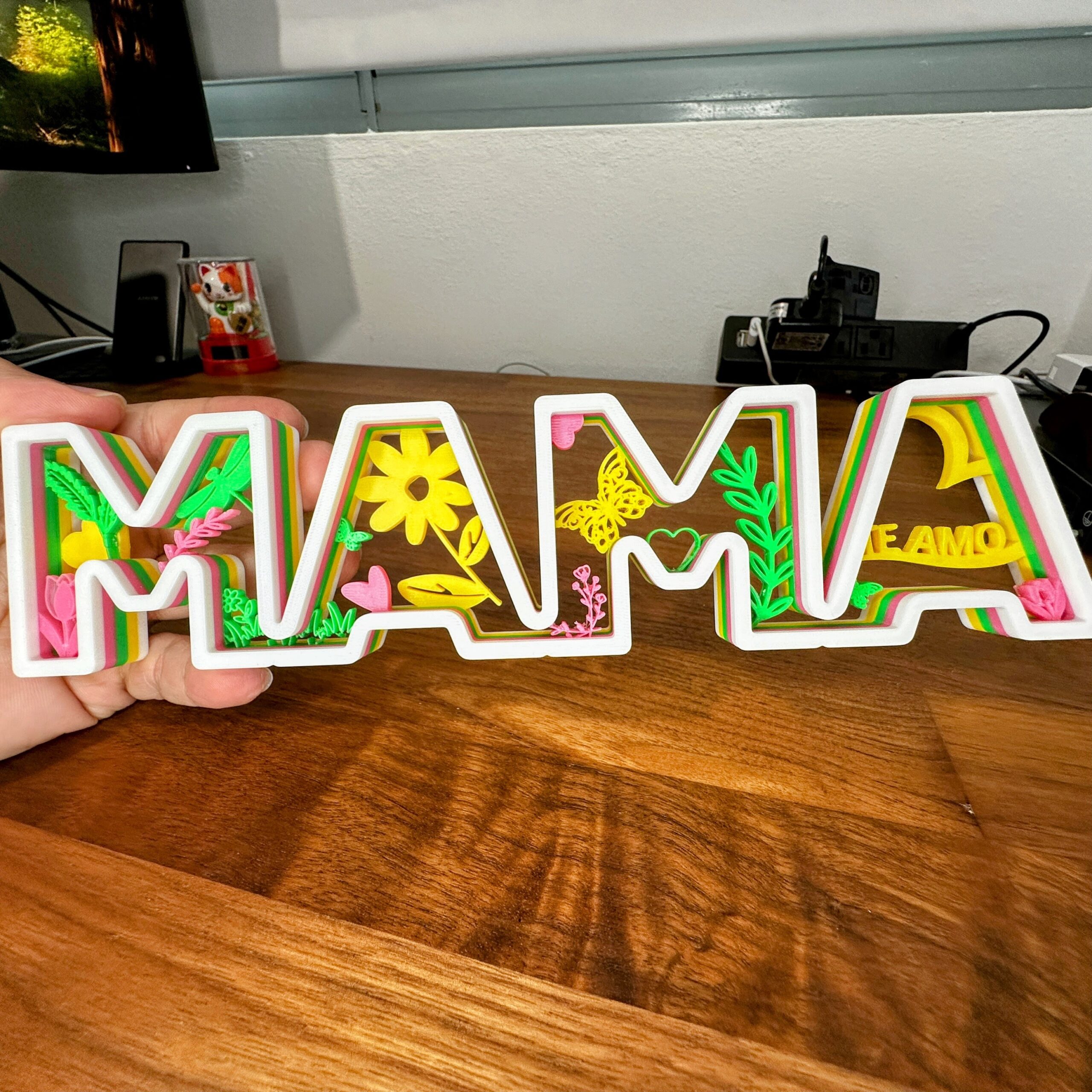 Letras Decorativas 3D - MAMA Te Amo - Imagen 4
